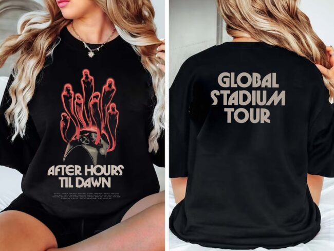 The After Hours Til Dawn 2023 Tour 2 Sides Shirt, After Hours Tour Concert Tshirt, MuicMuTour 2023 Merch Sweatshirt, Hoodie, Unisex Shirt (Copy) 1