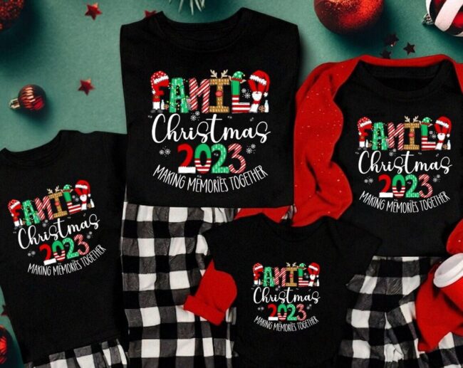 Family Christmas 2023 Making Memories Together Shirts,Custom Family Christmas Tshirt,Making Memories Christmas Family Shirt,Christmas Gifts 1