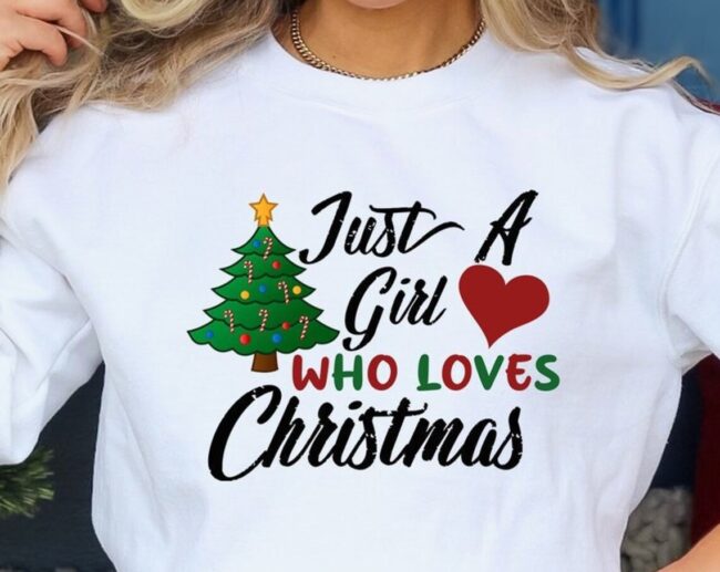 Women's Christmas Sweatshirt, Christmas Lover Sweatshirt, Holiday Winter Sweatshirt, Christmas Party Gift, Family Christmas Sweatshirt 1